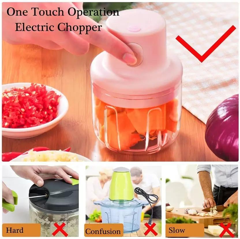 Electric Mini vegetable and fruit Chopper 250ml Electric Vegetable Chopper